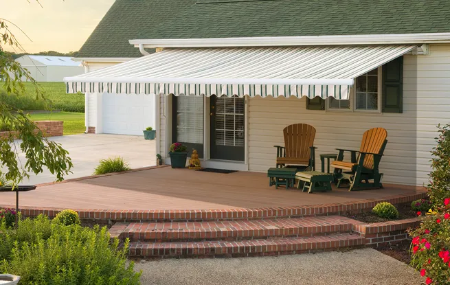 Retractable Awning on House
